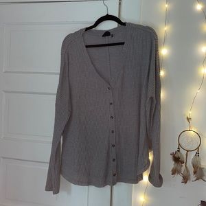 Gray oversized shirt